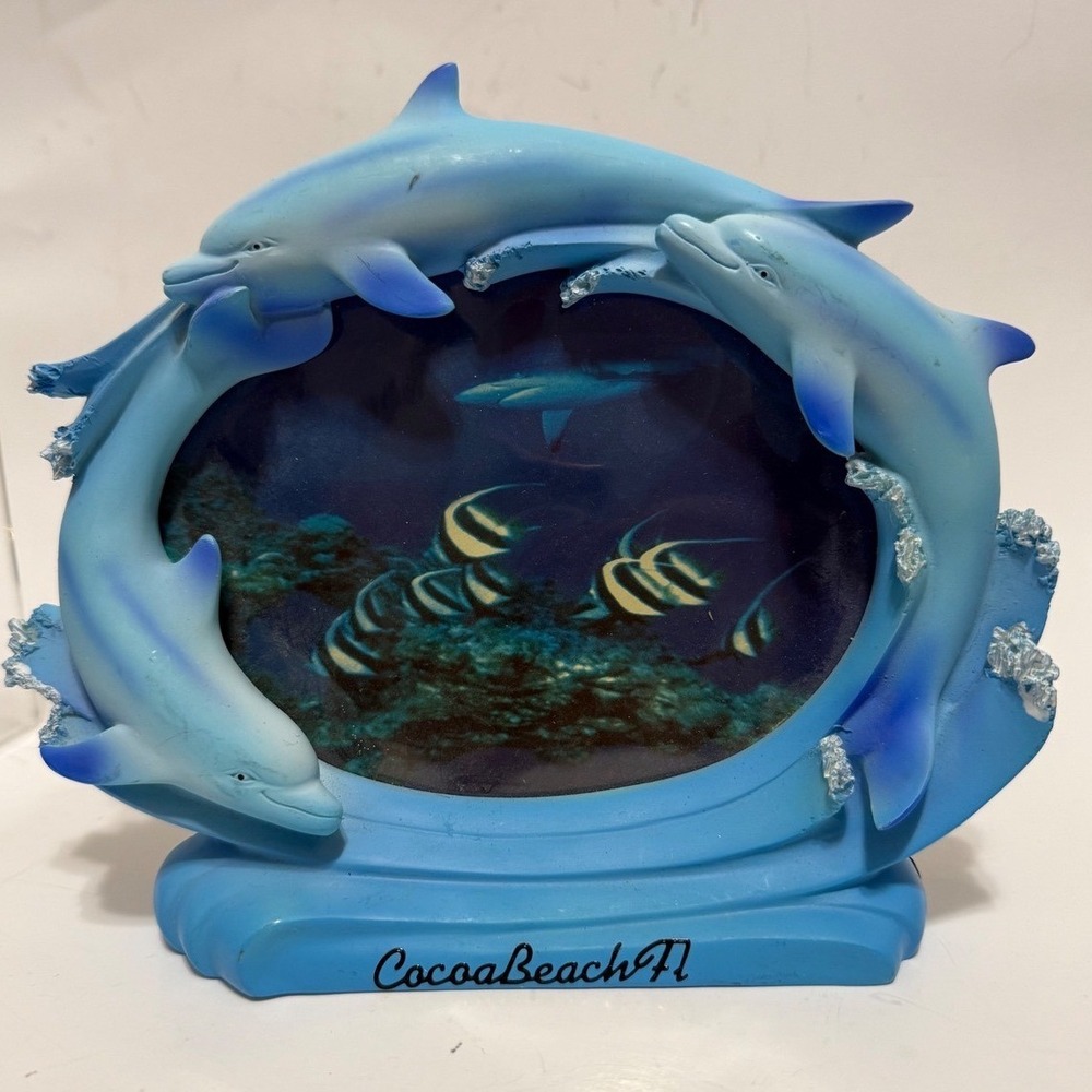 Cocoa Beach FL Dolphin Picture Frame Beach Souvenir Ocean Coastal Decor 5x7